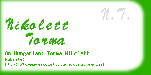 nikolett torma business card